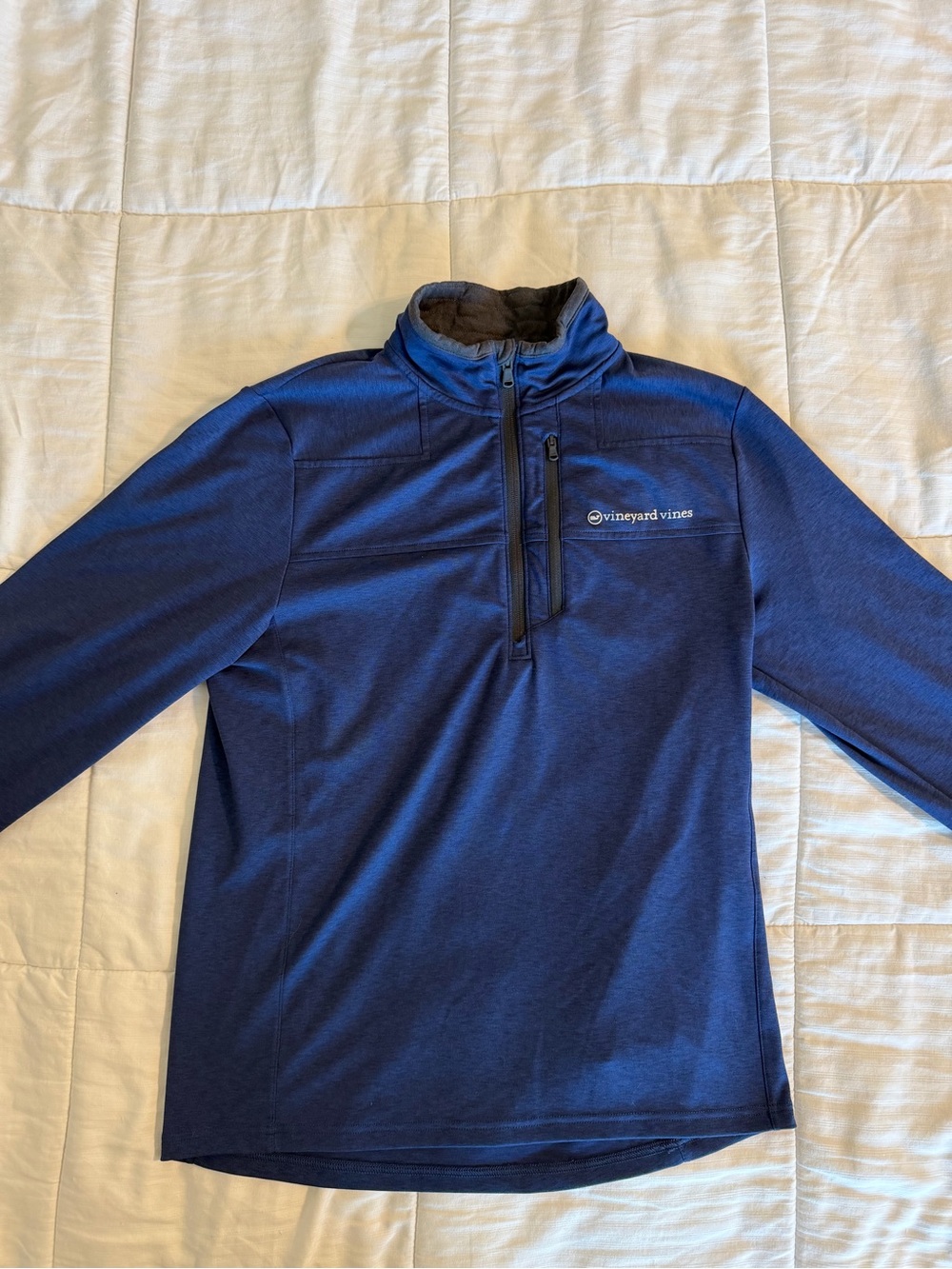 Vineyard Vines OTG On-The-Go Shep Shirt Men’s S Blue 1/4 Zip Mock Neck